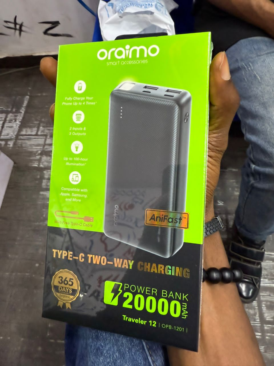 Oraimo 20,000 mah power bank