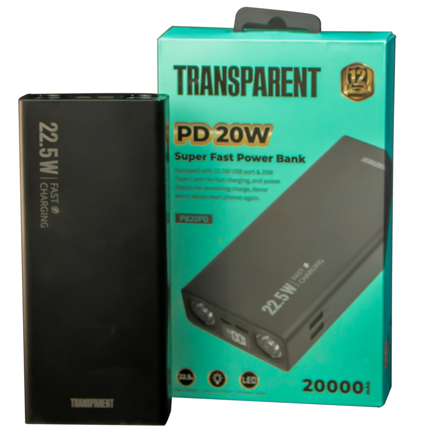 TRANSPARENT 20000mAh Power Bank