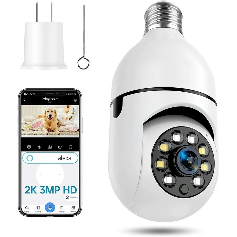 WIFI PTZ Bulb Camera – v380 pro Camera