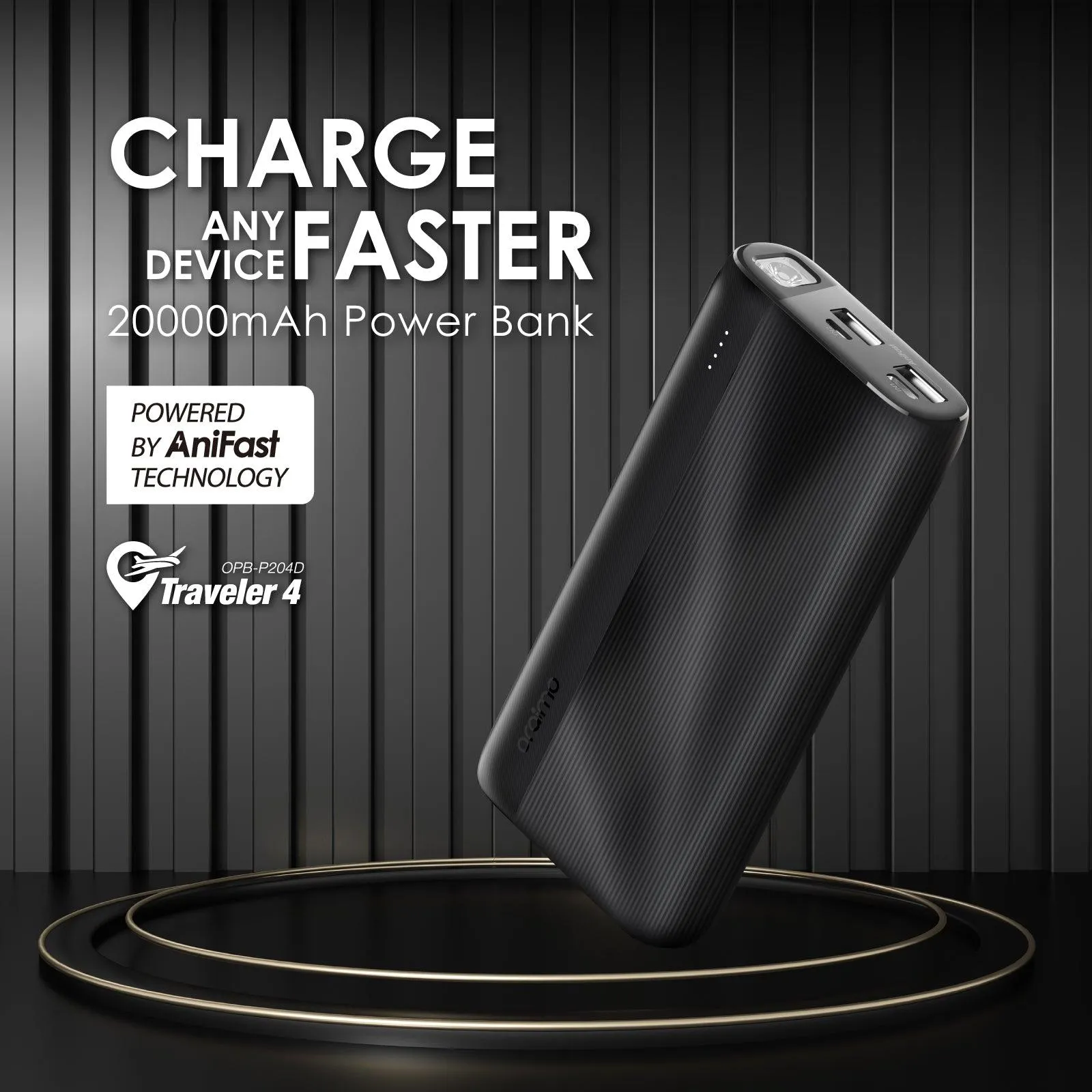 ORAIMO Traveler 4 20000mAh 10.5W Power Bank (OPB-P204D) Super Fast Charge with Long Lasting Battery