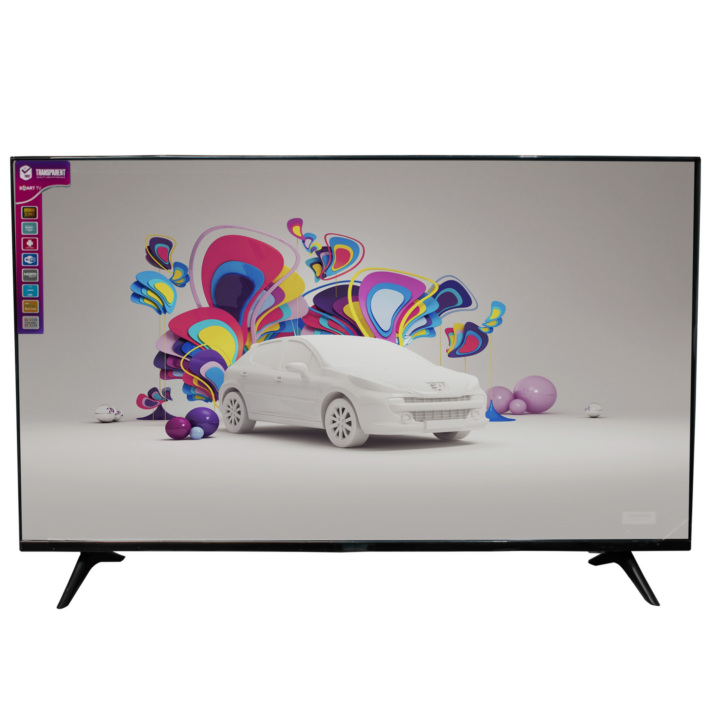 [FREE GIFT] TRANSPARENT 43 Inches Narrow Frame Smart Television (E43B71B)