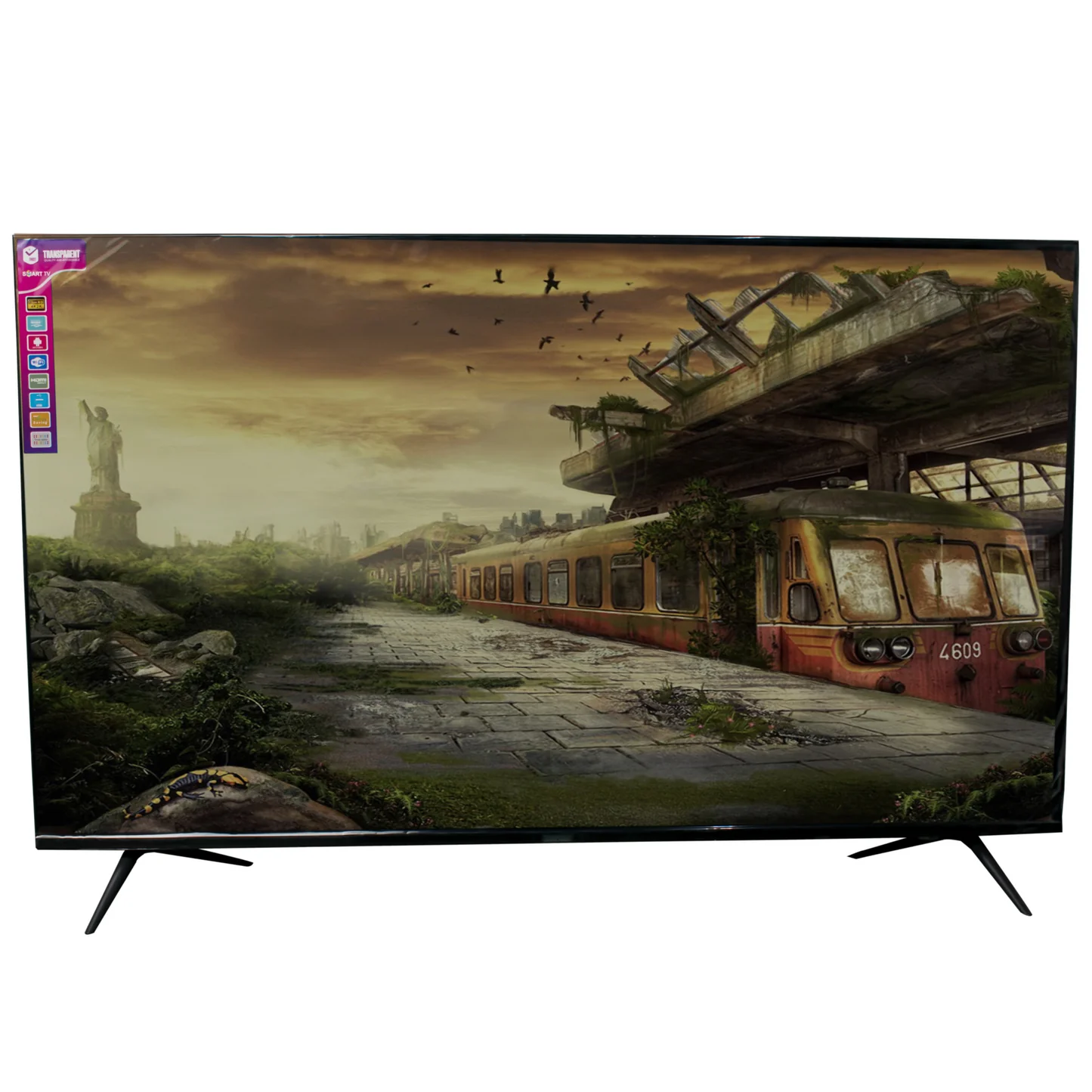 TRANSPARENT 55 Inches Narrow Frame Smart Television (Free Gift)