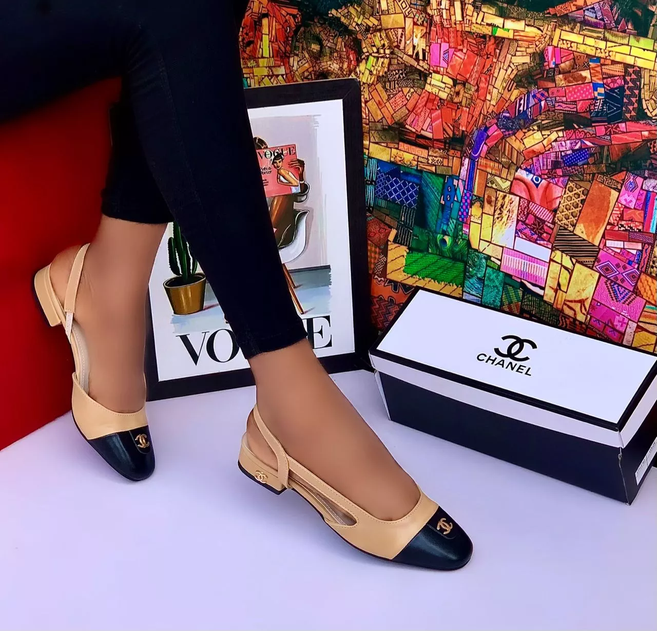 Chanel Nude Sandals