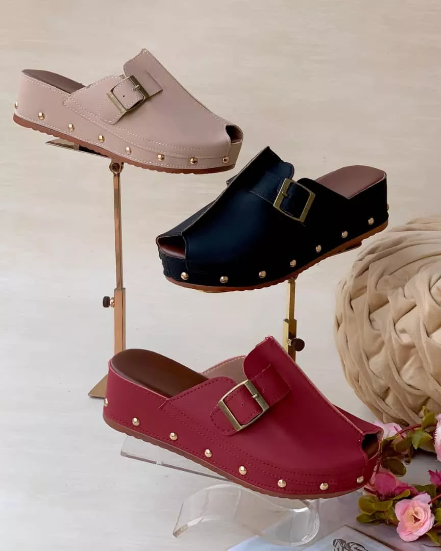 Studded Clogs Mules