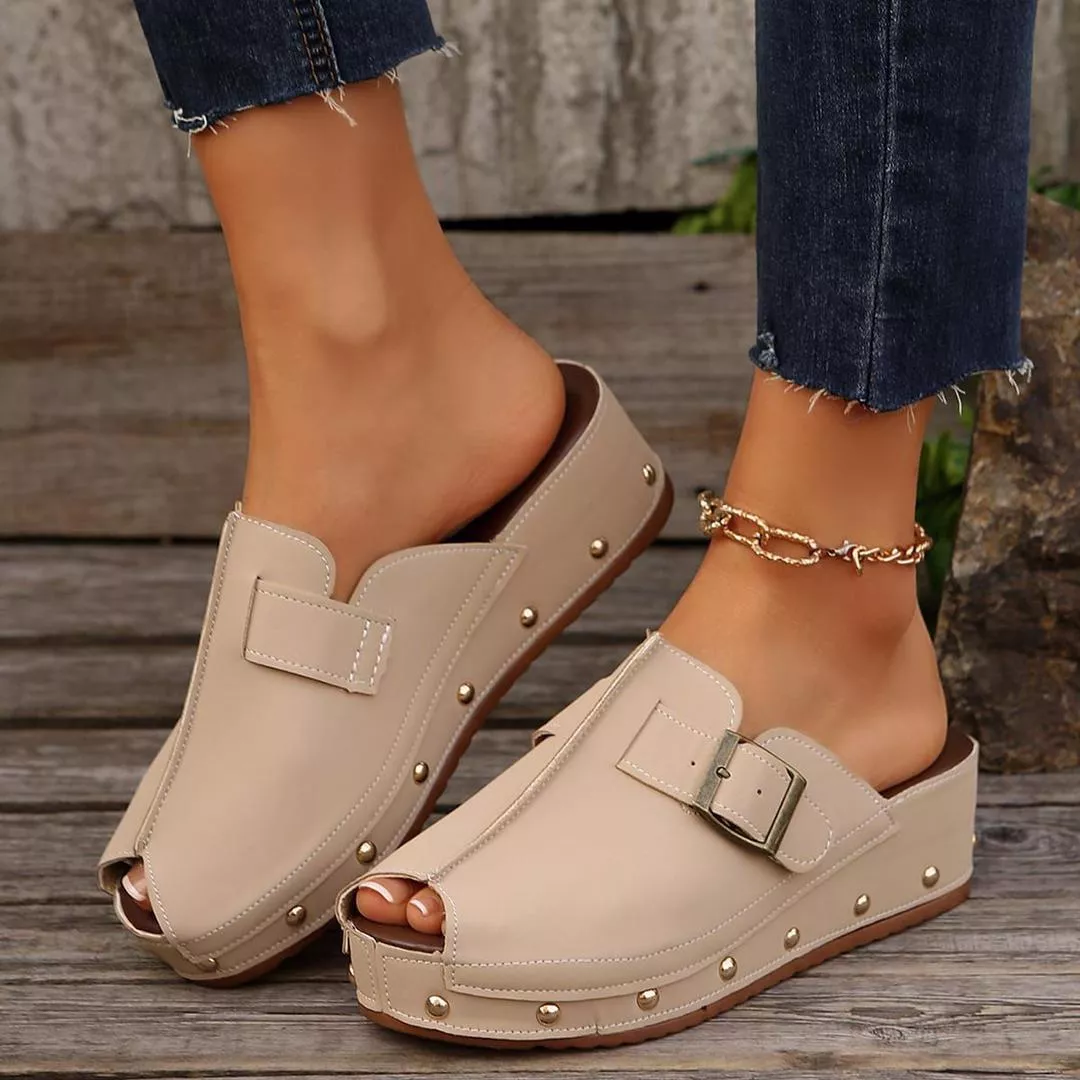 UMIK Women's Wedge Heel Comfortable Slides