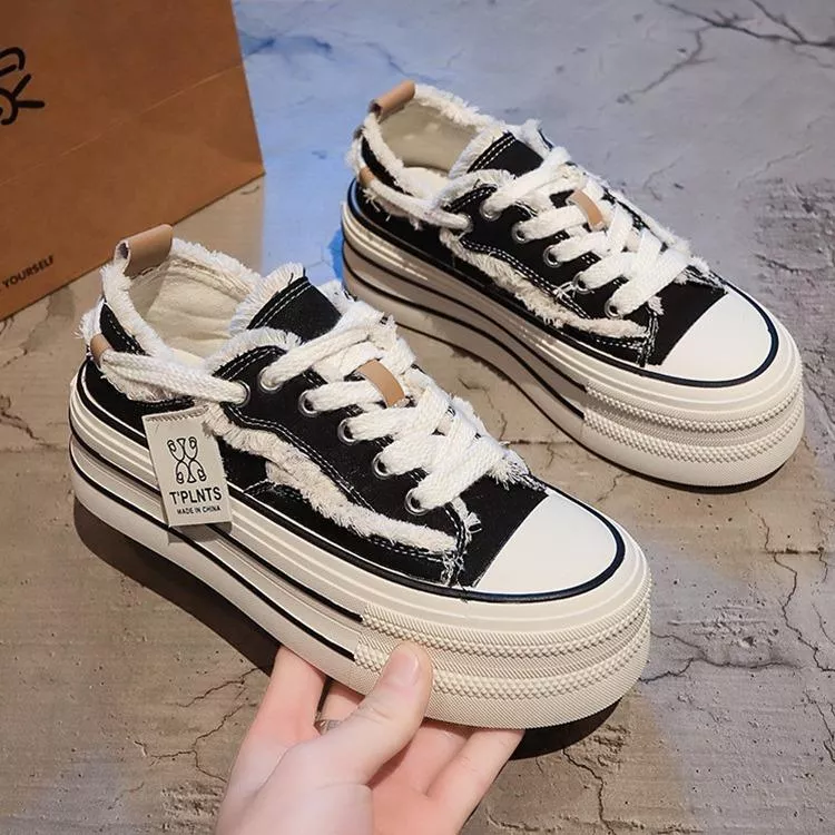 TPLANTS Women's Black Sneakers
