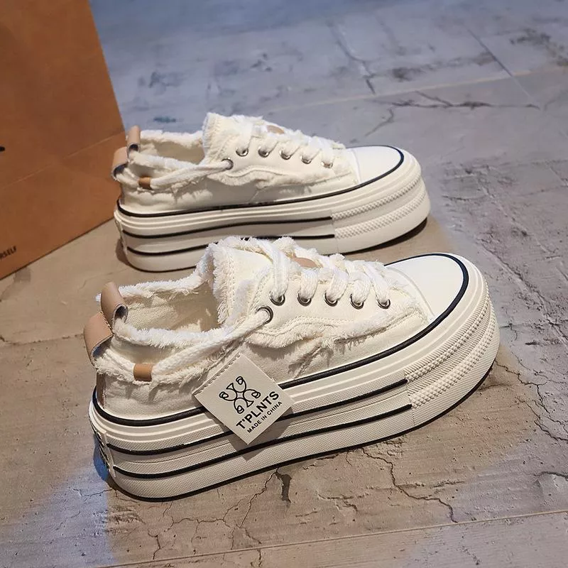 TPLANTS Women's White Sneakers