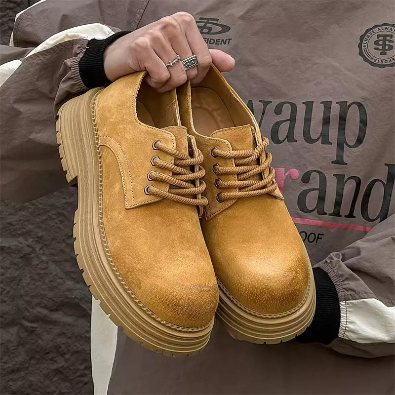 Men’s Suede Platform Derby Shoes