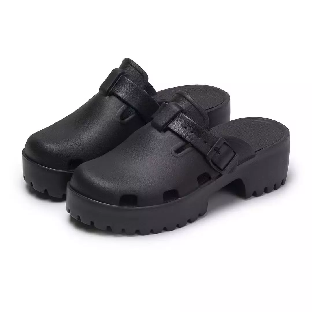 Women's Karlie Buckle Clog Mule Black