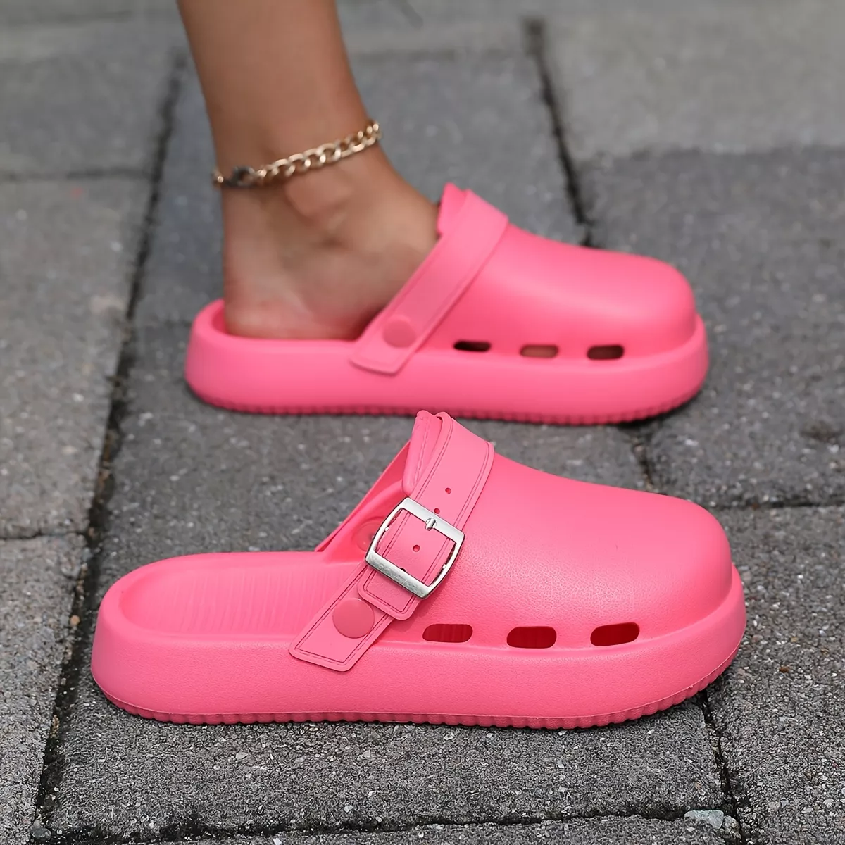 RXLLDOLY Cloud Sliders Women Pink