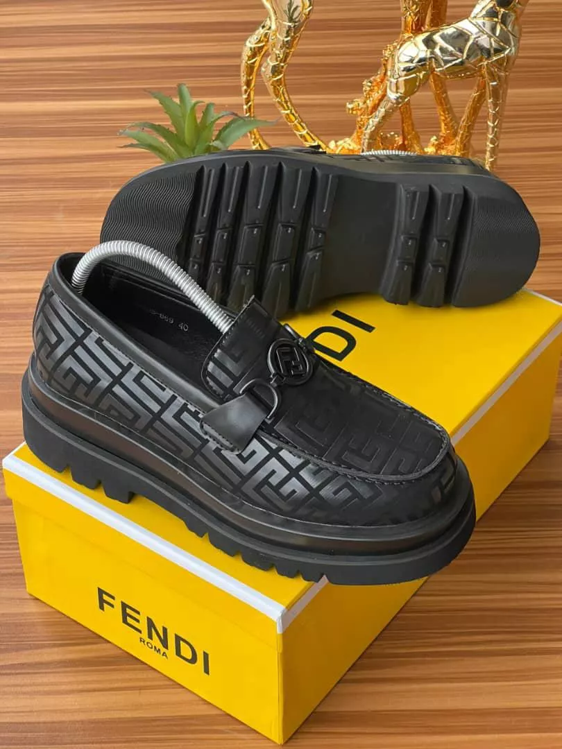 Fendi Roma Monogram Lug Sole Loafers