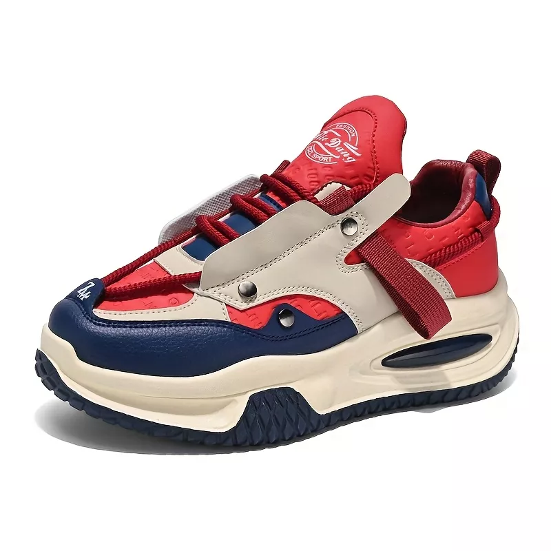 PAMABA Men's Sneakers (Red & Beige)