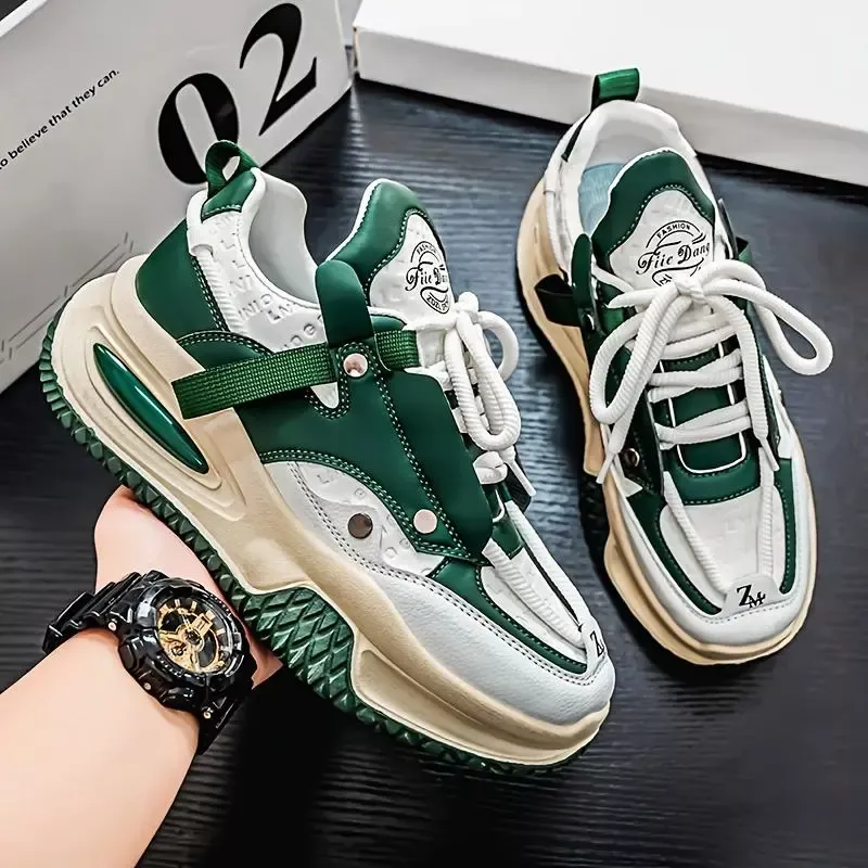 PAMABA Men's Sneakers (Green & White)