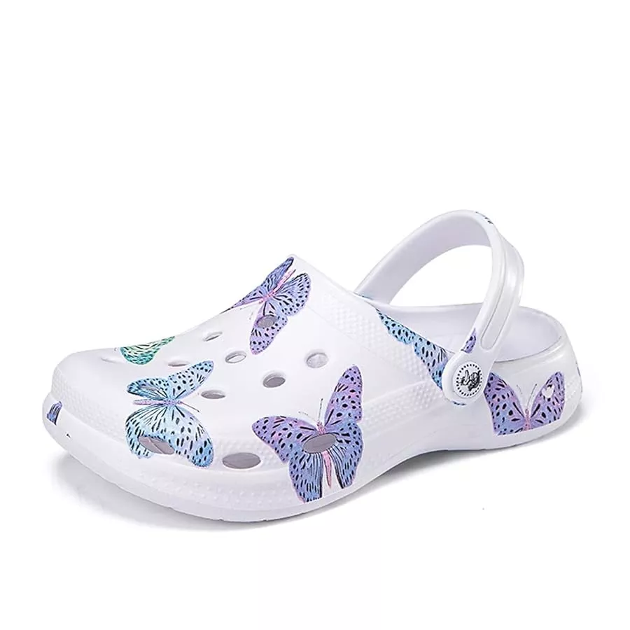 Women's Lightweight Butterfly Design Clogs