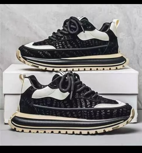 Supreme Luxe Chunky Sneakers – Black, Beige & White