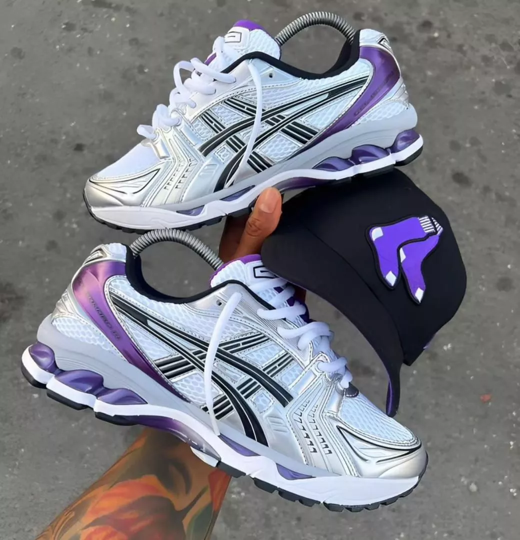 ASICS GEL-Kayano 14 – White/Dark Grape (Silver Grape)