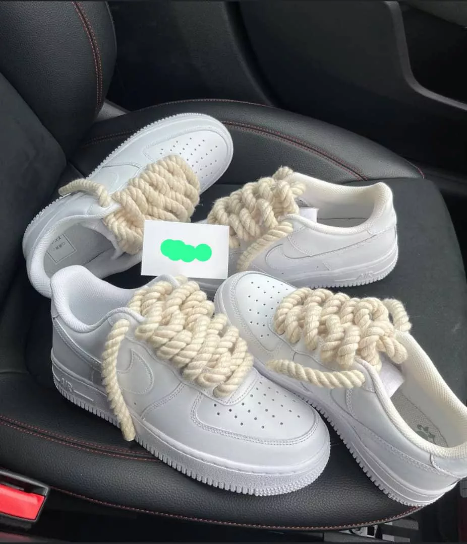 Nike Air Force 1 “White with Cream Rope Laces”