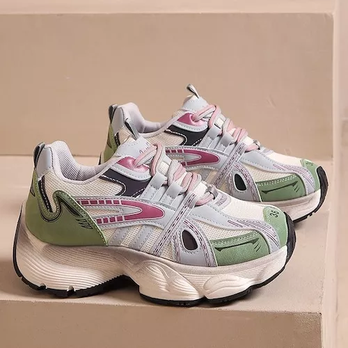 Women'S Retro Chunky Platform Sneakers Multicolor