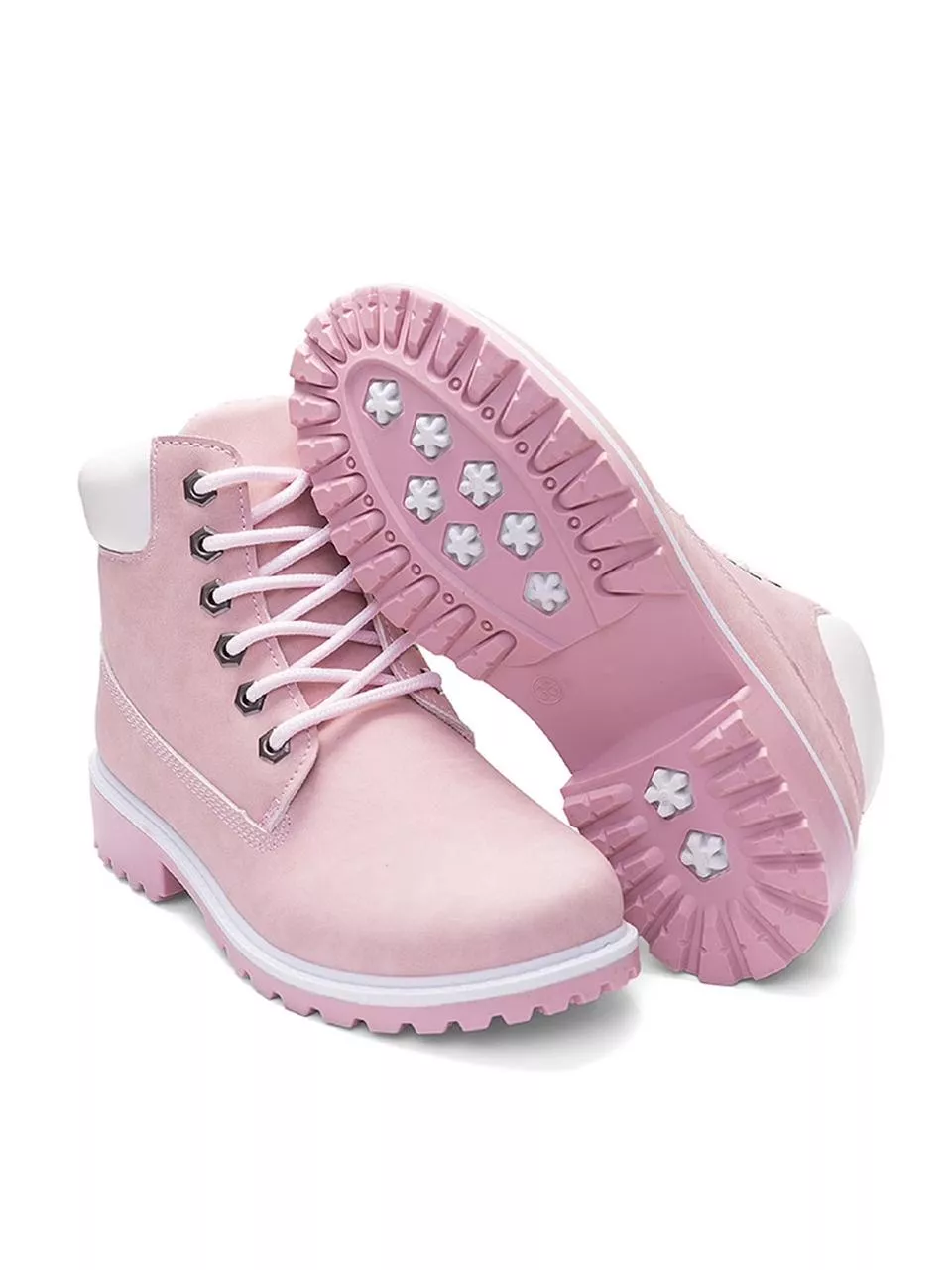 Autumn and Winter Ankle Boots Pink