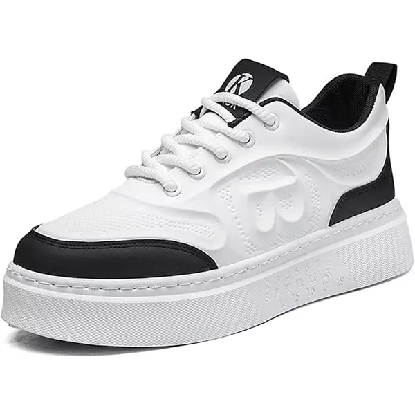 Boaobaihuo Mens Fashion Lace-Up Platform Sneakers